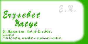 erzsebet matye business card